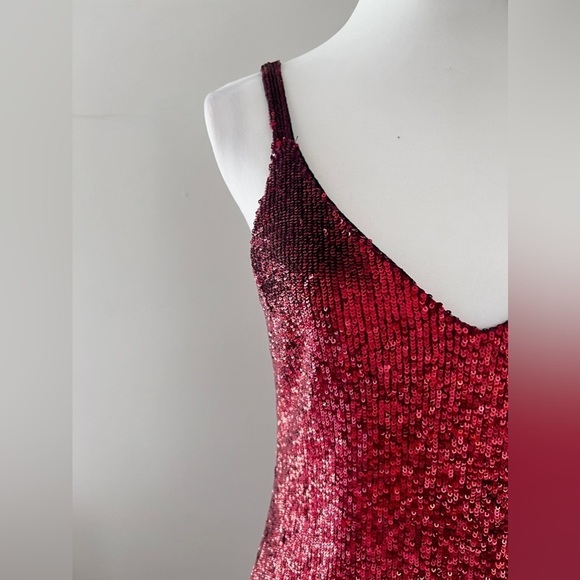REFORMATION Women's Red Sequins Bordeaux Jimmy Mini Dess size XS - Picture 5 of 16